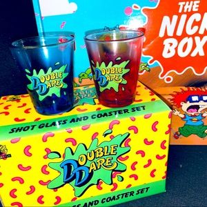 Shot Glass Double Dare & Coaster